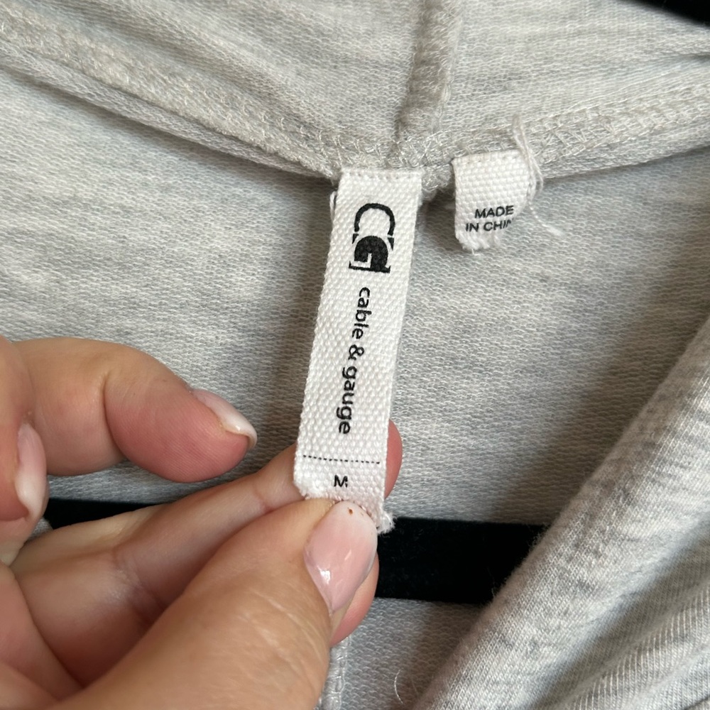 Cable & Gauge gray viscose blend kangaroo pocket hoodie size medium - Picture 9 of 12